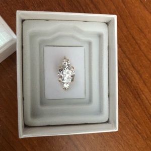10k Swarovski Crystal Ring 7